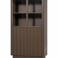 Woood Nova Lage Vitrinekast Grenen Truffel Bruin [fsc]