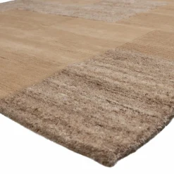 Woood Noven handgeweven vloerkleed wol/katoen zand 170x240cm