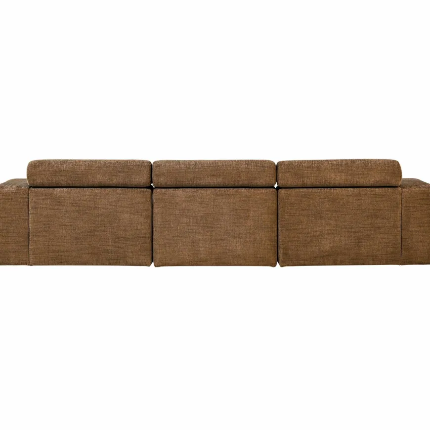 Woood Novi chaise longue bank links karamelbruin melange