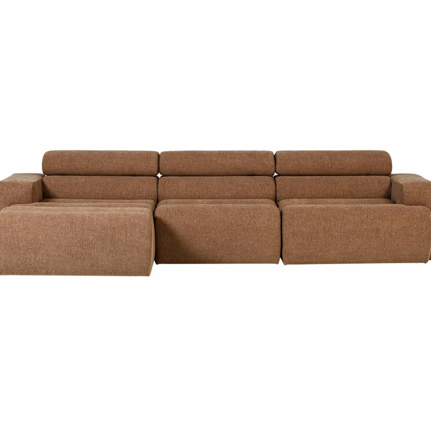 Woood Novi chaise longue bank links boucle karamelbruin