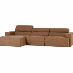 Woood Novi chaise longue bank links boucle karamelbruin