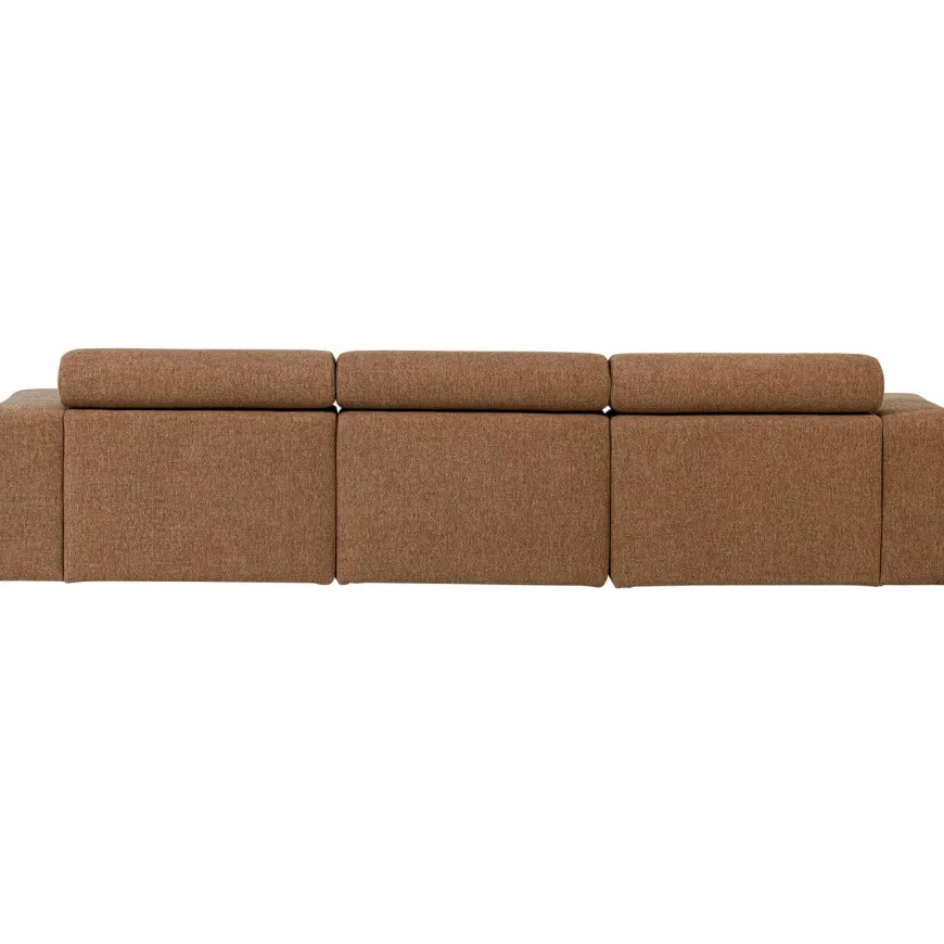 Woood Novi chaise longue bank links boucle karamelbruin