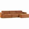 Woood Novi chaise longue bank rechts oranje melange