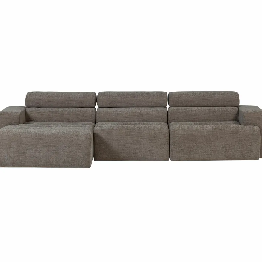 Woood Novi chaise longue bank links grijs melange