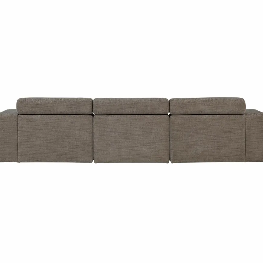 Woood Novi chaise longue bank links grijs melange
