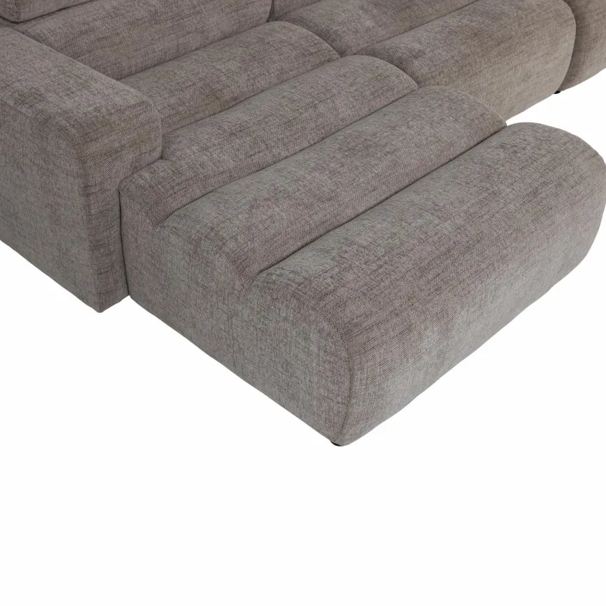 Woood Novi chaise longue bank links grijs melange