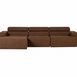 Woood Novi chaise longue bank links boucle mokkabruin