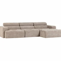 Woood Novi chaise longue bank rechts naturel melange
