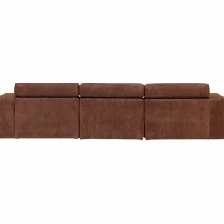 Woood Novi chaise longue bank links ribstof terra
