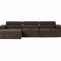 Woood Novi chaise longue bank links donkerbruin melange