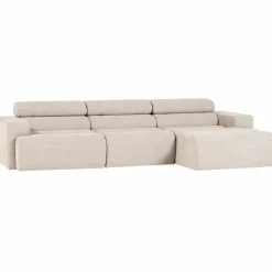 Woood Novi chaise longue bank rechts boucle naturel