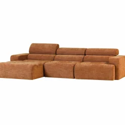 Woood Novi chaise longue bank links oranje melange