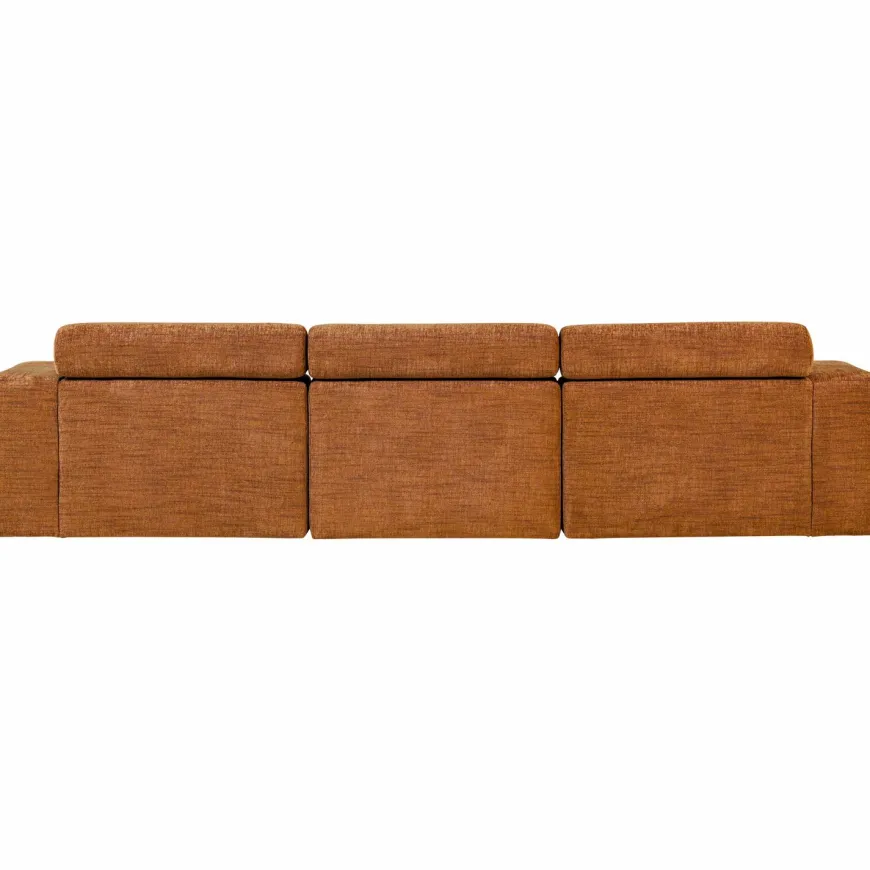 Woood Novi chaise longue bank links oranje melange