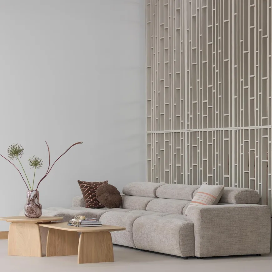 Woood Novi chaise longue bank links boucle naturel