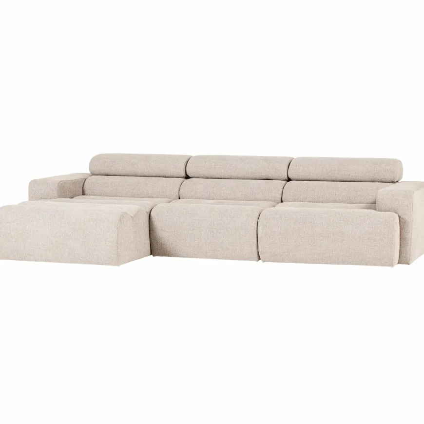 Woood Novi chaise longue bank links boucle naturel