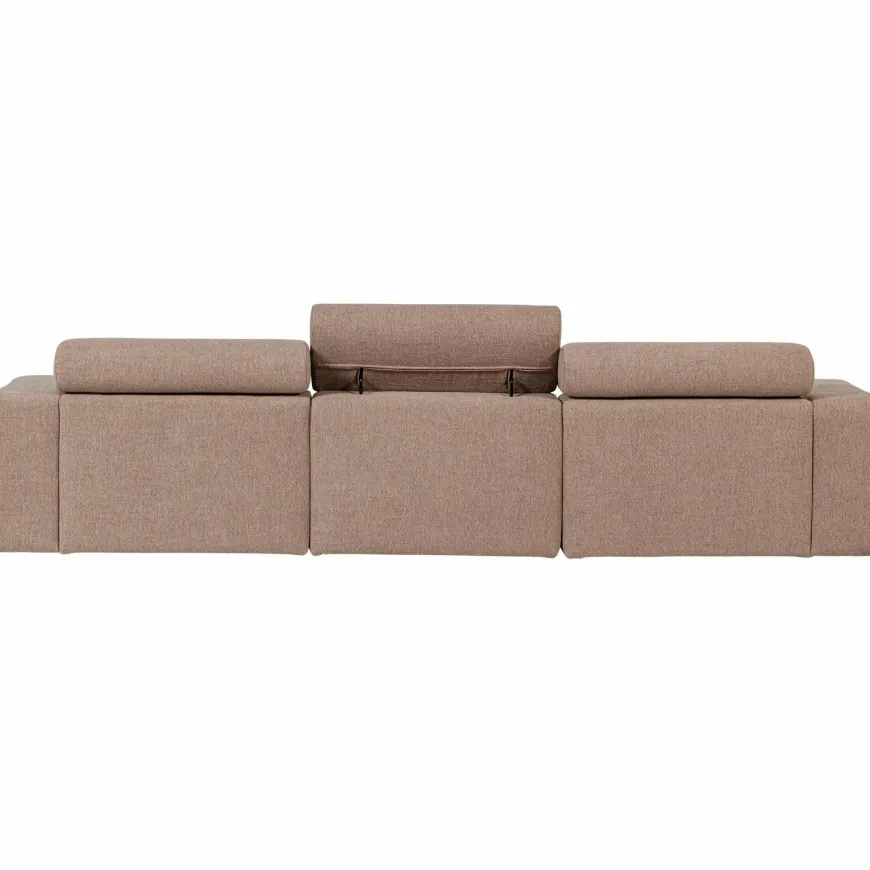 Woood Novi chaise longue bank rechts boucle taupe