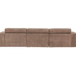 Woood Novi chaise longue bank links ribstof taupe