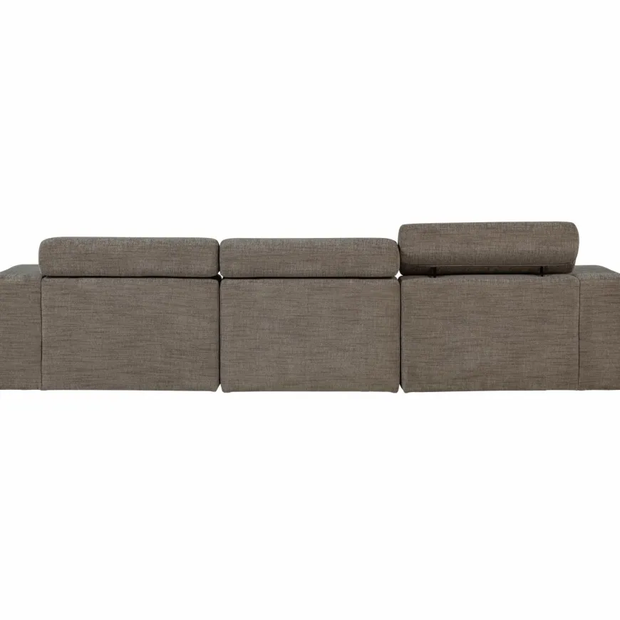 Woood Novi chaise longue bank rechts grijs melange