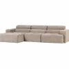 Woood Novi chaise longue bank links naturel melange