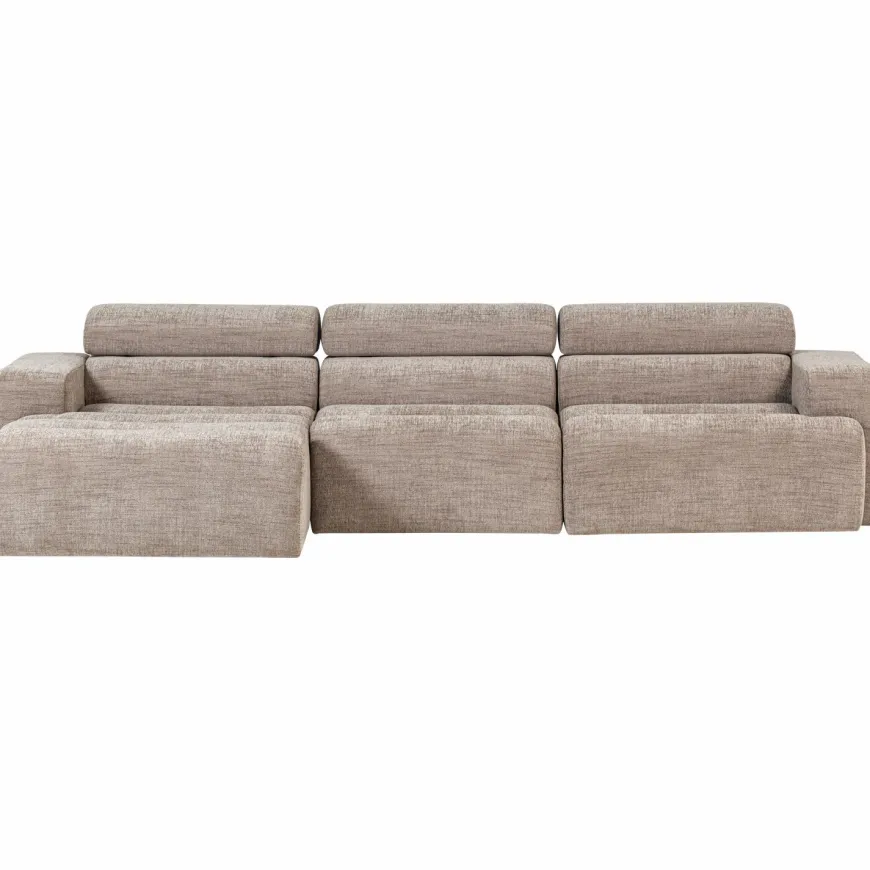 Woood Novi chaise longue bank links naturel melange