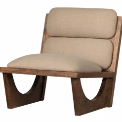 Woood Opulent fauteuil bouclé/hout naturel