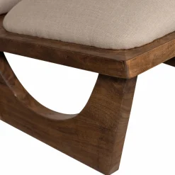 Woood Opulent fauteuil bouclé/hout naturel