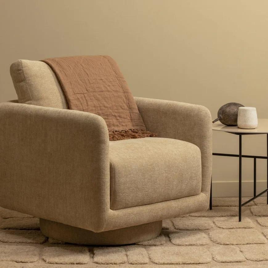 Woood Oscar draaifauteuil naturel