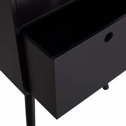 Woood Ozzy nachtkastje hoog hout zwart
