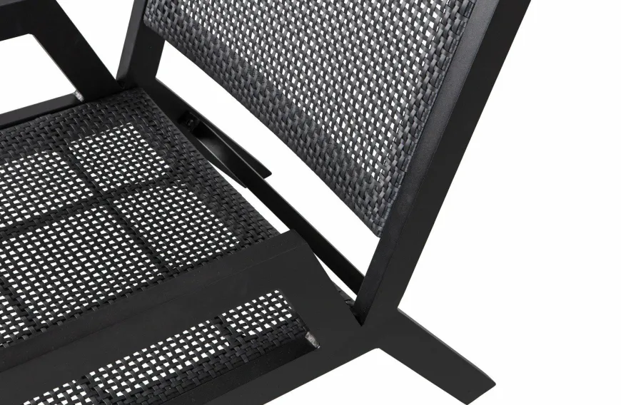 Woood Pem Fauteuil Met Armleuning Aluminium Zwart