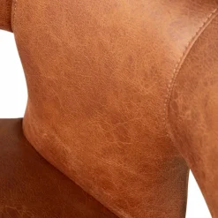 Woood Permit eetkamerstoel leerlook cognac