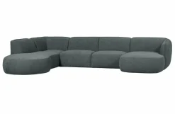 Woood Polly Bank U-vorm Links Blauw/groen
