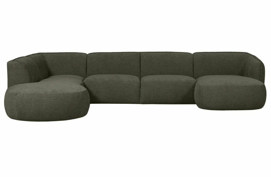 Woood Polly Bank U-vorm Links Warm Groen