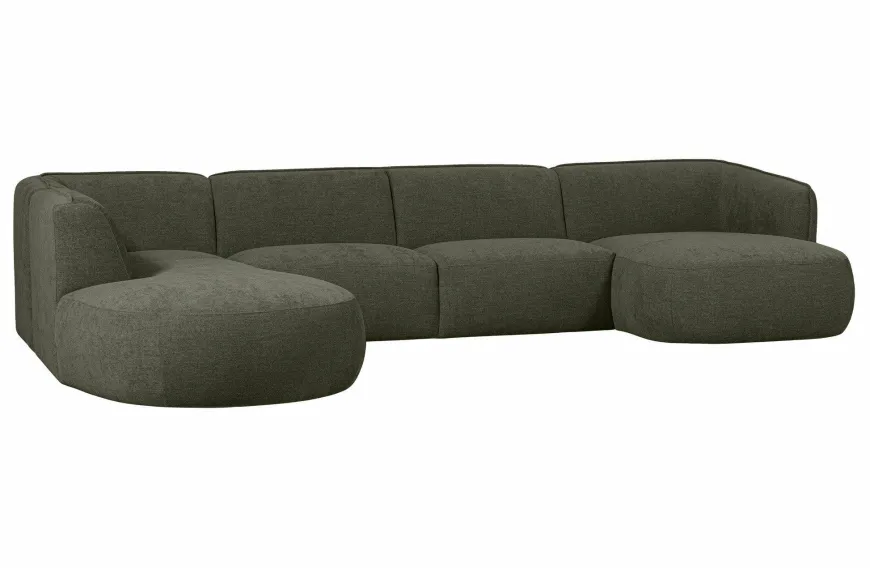 Woood Polly Bank U-vorm Links Warm Groen