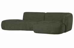 Woood Polly Chaise Longue Rechts Warm Groen