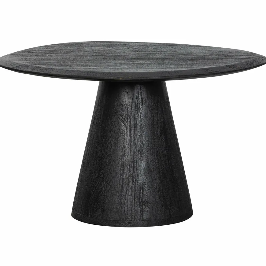 Woood Posture salontafel hout zwart ø70cm