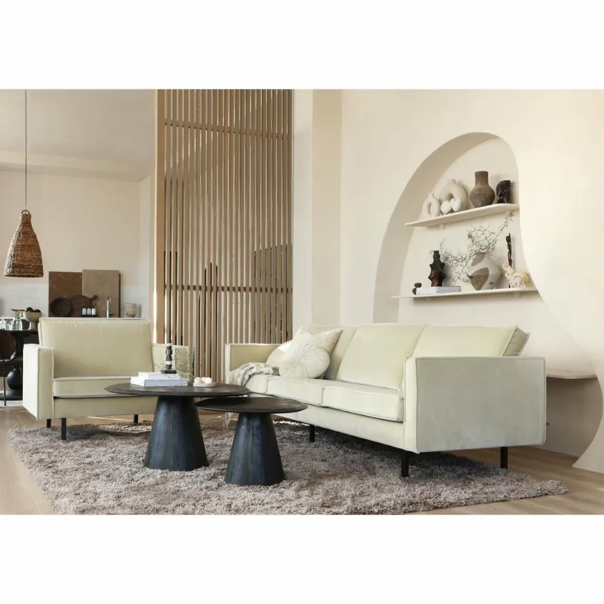 Woood Posture salontafel hout zwart ø70cm