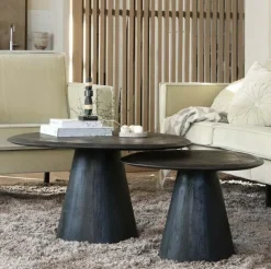 Woood Posture salontafel hout zwart ø70cm