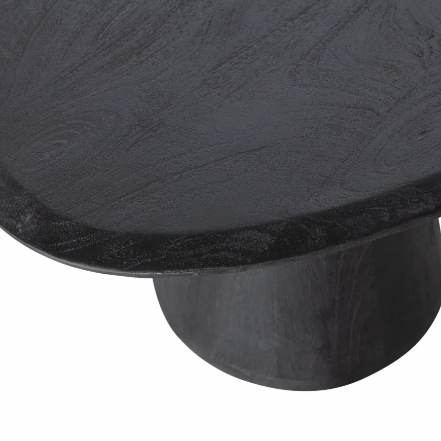 Woood Posture salontafel hout zwart ø120cm