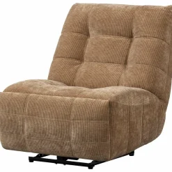 Woood Relaxfauteuil Hein geweven rib lichtbruin
