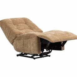 Woood Relaxfauteuil Hein geweven rib lichtbruin