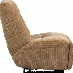Woood Relaxfauteuil Hein geweven rib lichtbruin