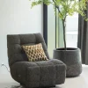 Woood Relaxfauteuil Hein melange antraciet/bruin