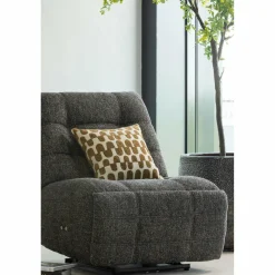 Woood Relaxfauteuil Hein melange antraciet/bruin