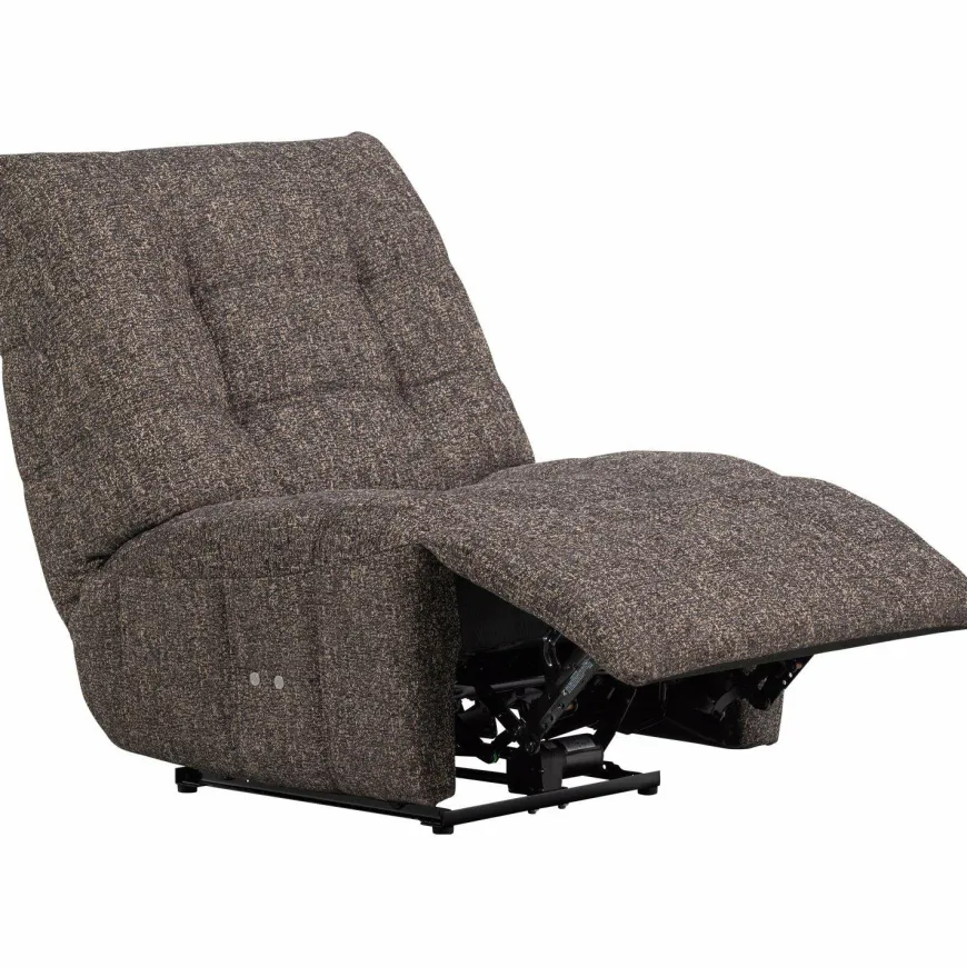 Woood Relaxfauteuil Hein melange antraciet/bruin