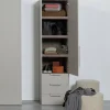 Woood Rens - 1 Drs Hang/legkast Greep Lang Noten/kiezelgrijs [fsc]