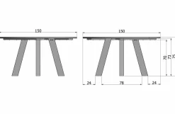 Woood Rhonda Xl Eetkamertafel Ø150cm Eiken Blacknight [fsc]