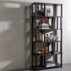 Woood Riss boekenkast eikenhout mystic brown 186x90cm