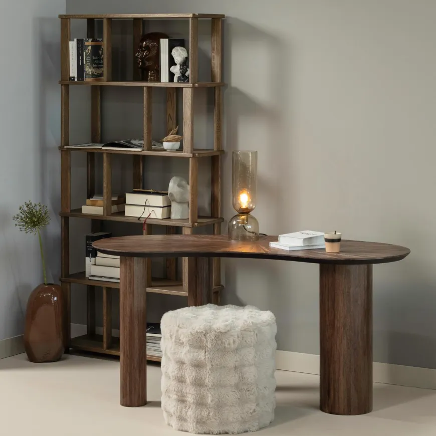 Woood Riss boekenkast eikenhout naturel 186x90cm