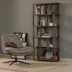 Woood Riss boekenkast eikenhout naturel 186x90cm