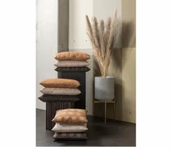 Woood Riv Kussen Fluweel Espresso 45x45cm